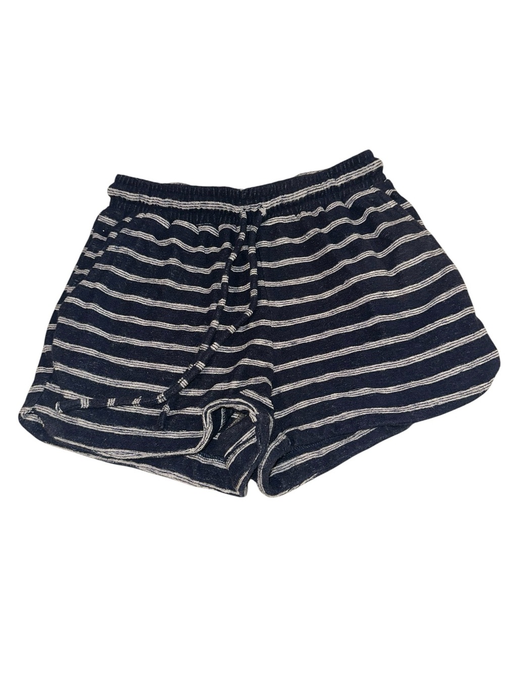 Cynthia Rowley Navy and White Striped Sailor Athletic Shorts